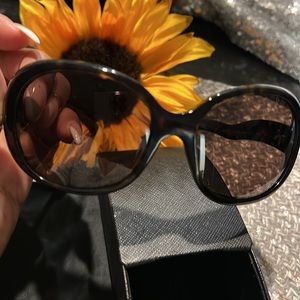 Prada sunglasses oversized dark Brown/silver